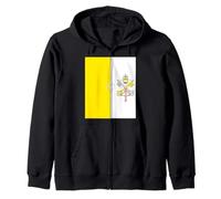 Drapeau du Saint-Siège Vatican Cœur Fière Église catholique chrétienne Sweat à Capuche