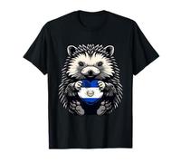 Drapeau du Salvador - Motif hérisson mignon - Cœur de la fierté salvadorienne T-Shirt