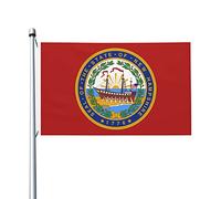 Drapeau du Sceau du New Hampshire 3 x 5 pieds Panneau de jardin Bannière décorative de jardin