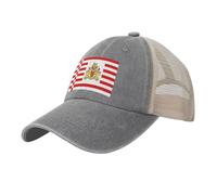 Drapeau du Sénat de Brême : c'est un chapeau en maille denim délavé, qui est simple, pas facile à déformer, résistant au soleil et au vent, adapté pour le sport, les voyages et la photographie, gris