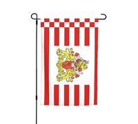 Drapeau du Sénat de Brême - Drapeau de jardin double face - 30,5 x 45,7 cm - Décoration d'extérieur - Résistant à la décoloration - Bannière décorative saisonnière pour terrasse, pelouse