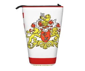 Drapeau du Sénat de Brême Extensible Stand Crayon Pochette Multi-Design Oxford Tissu Réglable Hauteur Multi-Usages Cosmétique Sac Cosmétique