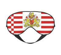 Drapeau du Sénat de Brême Imprimé Masque pour les Yeux Double Face Design Réglable Bloque la Lumière et Respirant Convient Pour Le Repos Et Les Voyages.