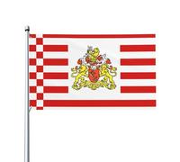 Drapeau du Sénat de Brême. Imprimé sur un seul côté, 0,9 x 1,5 m, léger et fluide, adapté pour une utilisation en intérieur et en extérieur.