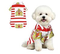 Drapeau du Sénat de Brême M Pet Chemise hawaïenne pour petits chiens - Tenue d'été mignonne pour la plage pour chiot - Vêtement doux et respirant avec boutons