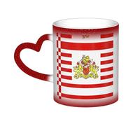 Drapeau du Sénat de Brême rouge. C'est une tasse qui change de couleur, noir pour le froid et blanc pour chaud, et plus durable après le lavage à la main. Pyjama à manches courtes pour femme, haut de