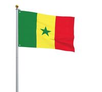 Drapeau du Sénégal - 0,9 x 0,6 m - Drapeau décoratif simple face pour la journée nationale de la culture en plein air
