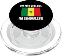 Drapeau du Sénégal avec Inscription « I'm Not Yelling » PopSockets PopGrip pour MagSafe