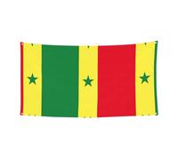Drapeau du Sénégal - Bannière de festival en plein air - Convient pour les fêtes d'Halloween - Décoration à suspendre pour une utilisation en intérieur et en extérieur