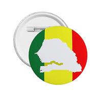 Drapeau du Sénégal Boutons Pins-Back Buttons Pins Round Chest Pins Badges Bouton Broche Chapeau Vêtements Sac Accessoires M