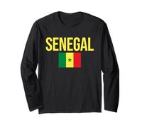Drapeau du Sénégal Dakar de l'Afrique de l'Ouest Manche Longue