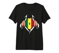 Drapeau du Sénégal déchiré Graphique fierté sénégalaise T-Shirt Haut de Gamme