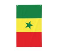 Drapeau du Sénégal. Drapeau décoratif d'extérieur 0,9 x 1,5 m, bannière verticale en polyester. Convient pour une utilisation en extérieur