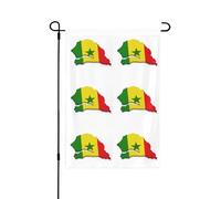 Drapeau du Sénégal - Drapeaux décoratifs pour l'extérieur, décoration de jardin double face pour toutes les saisons