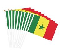 Drapeau du Sénégal imprimé à main léger pour festival, décoration intérieure ou extérieure