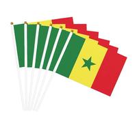 Drapeau du Sénégal imprimé à main léger pour festival, décoration intérieure ou extérieure