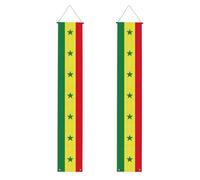 Drapeau du Sénégal imprimé classe de 2025 décorations de fête de remise de diplôme, bannière de félicitations pour porche et intérieur et extérieur style 277