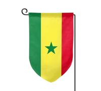 Drapeau du Sénégal imprimé - Drapeau de bienvenue - Décoration extérieure - Pour jardin et terrasse - 30,5 x 45,7 cm - Plusieurs formes