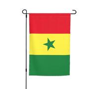 Drapeau du Sénégal imprimé drapeau de jardin 30 x 45 cm double face petite toile de jute cour extérieur décoration intérieure