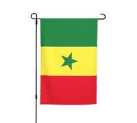 Drapeau du Sénégal imprimé drapeau de jardin double face 30,5 x 45,7 cm pour décoration de cour extérieure, toutes saisons