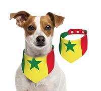 Drapeau du Sénégal Imprimé Pet Coton Double Face Écharpe Doux Élégant Vêtement Hiver Pour Chiens Chats Animaux Accessoire