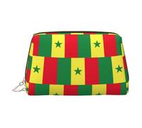 Drapeau du Sénégal Organiseur de maquillage portable pour femme, doré, Taille unique, Trousse de toilette
