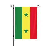Drapeau du Sénégal pour jardin d'automne double face, décoration saisonnière durable pour décoration de porche