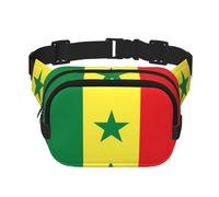 Drapeau du Sénégal Sac Banane Carré Double Couche Sangle Réglable pour Activités de Plein Air Noir Taille Unique, Noir , Taille unique