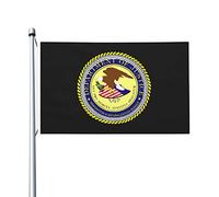 Drapeau du Service d'immigration et de naturalisation des États-Unis (90 x 150 cm), en polyester résistant double face, pour extérieur, terrasse ou jardin.