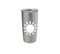 Drapeau du soleil de Taïwan Roc Gobelet isotherme en acier inoxydable double paroi