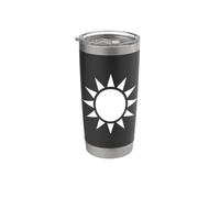 Drapeau du soleil de Taïwan Roc Gobelet isotherme en acier inoxydable double paroi