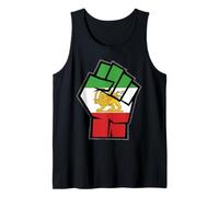 Drapeau du Soleil du Lion de l'Iran, Drapeau iranien, Grand Support de Poing Masculin Débardeur