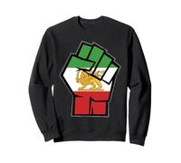 Drapeau du Soleil du Lion de l'Iran, Drapeau iranien, Grand Support de Poing Masculin Sweatshirt