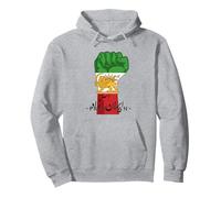 Drapeau du Soleil Lion iranien, Calligraphie farsi Sweat à Capuche
