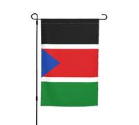 Drapeau du Soudan du Sud - Décoration de jardin - Design durable et élégant pour toutes les saisons - Convient pour terrasse, balcon, pelouse