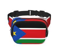 Drapeau du Soudan du Sud Imprimé Sac Banane Multifonctionnel Sac Messenger Mode Unisexe Sac de Voyage Sport Sac de Rangement