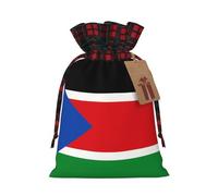 Drapeau du Soudan du Sud Sac Cadeau Deux Couleurs Cordon S Beau Pratique Convient pour Noël Anniversaire