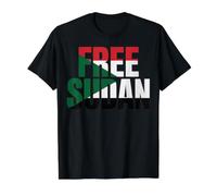 Drapeau du Soudan Libre Afrique T-Shirt Graphique avec Valeur, Homme, Noir, S