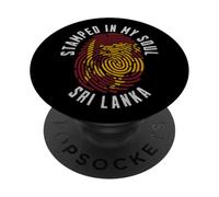 Drapeau du Sri Lanka estampillé My Soul Sri Lanka Pride PopSockets PopGrip Adhésif