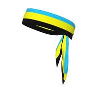 Drapeau du Sultanat de Burongan Sports Bandeau Plage Été Tropical Réglable Antidérapant Évacuation de l'humidité pour Course Ninja Head Band