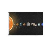 Drapeau du système solaire de l'univers spatial, 9,1 x 1,5 m, bannière de décoration extérieure en polyester avec 2 œillets