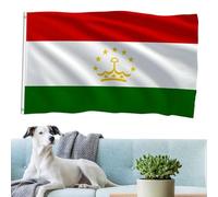 Drapeau du Tadjikistan Bannière d'Asie centrale 0,9 x 1,5 m pour décoration | Bannière nationale pour décoration d'intérieur, extérieur, jardins, écoles, universités, clubs, sports et cons