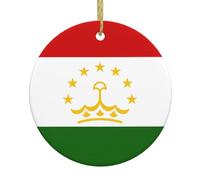 Drapeau du Tadjikistan Décorations de Noël à suspendre, parfait pour les vacances et les cadeaux