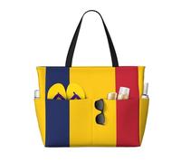 Drapeau du Tchad Multifonctionnel Plage Voyage Sac Multi Poches Design Tendance Convient à Divers Lieux de Plein Air