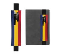 Drapeau du Tchad Porte-stylo en cuir Marque-page - Fournitures de bureau - Amovible pour agenda, manuel, livre planifié, adapté
