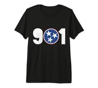 Drapeau du Tennessee de Memphis 901 - Vintage Pride T-Shirt Haut de Gamme