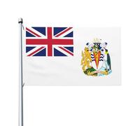 Drapeau du territoire britannique de l'Antarctique 9,6 x 1,5 m, drapeau double face, drapeau de fête de terrasse, drapeau à séchage rapide, en polyester avec 2 œillets en laiton