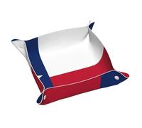 Drapeau du Texas imprimé double face, plateau en cuir, convient pour placer quelques petits articles