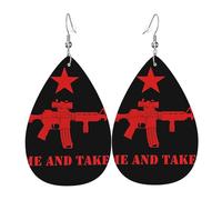 Drapeau Du Texas « Venez Le Prendre » Boucle D'Oreille Double Face Boucles D'Oreilles En Cuir Légères Pendantes Pour Décorations Femme