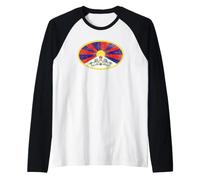 Drapeau du Tibet Ovale Manche Raglan